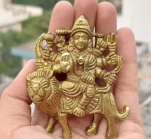 Pure Brass Durga Mata Murti (Small Size) (L-5cm, B-4cm, H-6.5cm)-thumb1