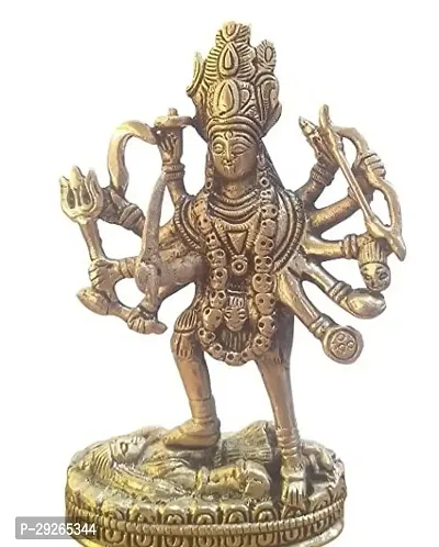 Metal Shri Kali Maa Murti/Shri Ambe Maa Brass Idol for Pooja and Mandir 16CM-thumb0