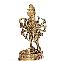 Metal Shri Kali Maa Murti/Shri Ambe Maa Brass Idol for Pooja and Mandir 16CM-thumb1