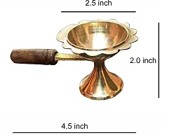 Pure Brass Dhoop Diya Medium Size 4.5 inch Dhoop Dani Kapoor Aarti Lamp-thumb1