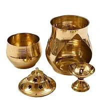 Traditional Brass Brass Camphor Diya Diffuser (Gold) Pack Of 1-thumb2