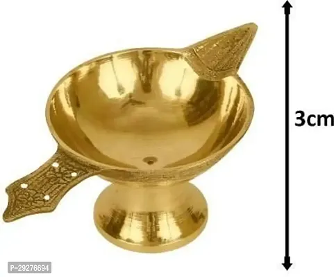 Combo of 5 Face Puja Camphor Burner Lamp Panch Aarti Jyoti with Brass Akhand Laxmi Deepak Pital Diya Brass (Pack of 2) Table Diya Set (Height: 2.3 inch)-thumb2