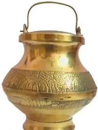 Rudram Brass Kalash LOTA Brass Kalash (Height: 4.5 inch, Gold) Brass Kalash  (Gold)-thumb1