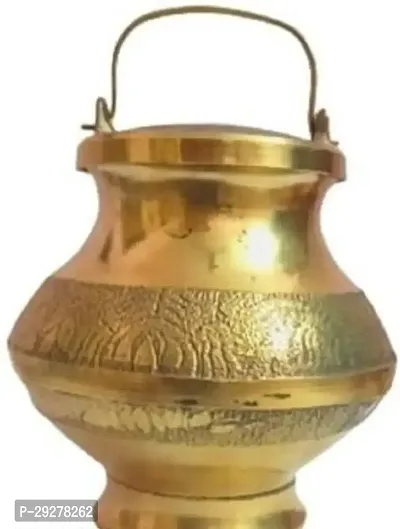 Rudram Brass Kalash LOTA Brass Kalash (Height: 4.5 inch, Gold) Brass Kalash  (Gold)-thumb2