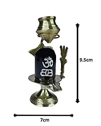 Shivling with brass pancharti for Pooja for Home-thumb1