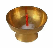 Ampher Lamp Pure Brass/camphor Lamp Brass Kalash Oil Diffuser with Diya for Pooja Fragrance.-thumb2