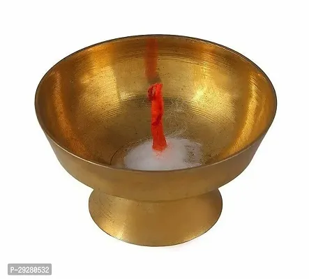 Ampher Lamp Pure Brass/camphor Lamp Brass Kalash Oil Diffuser with Diya for Pooja Fragrance.-thumb3