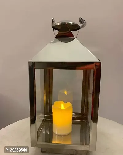 Stainless Steel Candle Holder Lantern (Large) for Outdoor and Indoor Decoration - Tealight Hanging.