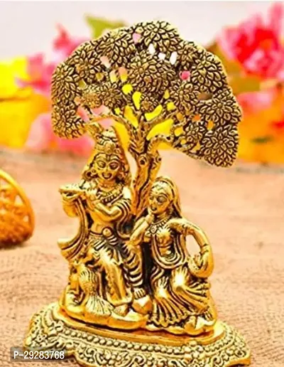 Metal Radha Krishna Idol Showpiece Under Tree for Home Deacute;cor Idol Showpiece Statue for Home Decor Diwali Home Decoration