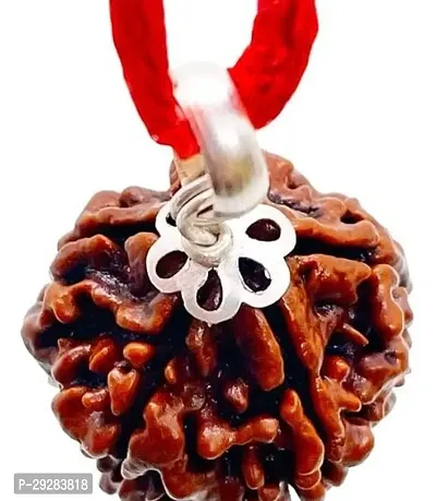 5 Mukhi Rudraksha  Rudraksha Pendent With Idol Shiv Shankar Bholanath Home Decor Showpiece Pooja Ghar Mandir-thumb0