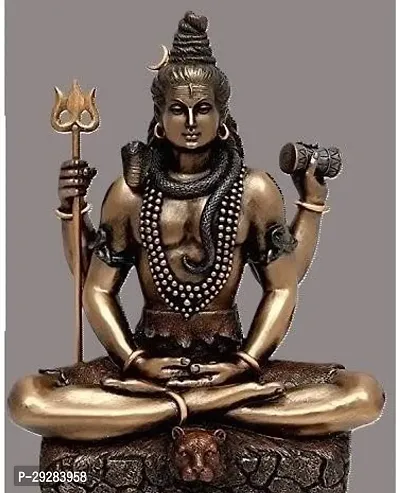 Lord Shiv ji Statue for Pooja I Shiva Idol I Bholenath I Mahakal I Adiyogi Statue I With 5 Mukhi Rudraksh Pender Rudraksha Home Decor Mandir Pooja