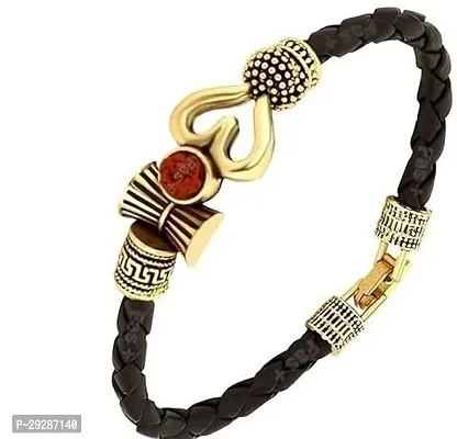 Lord Shiva in Ashirwad Mudra Resin Shiv Ji With Leather Bracelet Shiv Rudraksha Bracelet  Home Decor Decorative Item Gifting Items