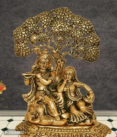 Metal Radha Krishna Idol Showpiece Under Tree For Home Deacute;cor Idol Showpiece Statue for Home Decor Diwali Home