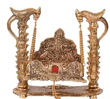 Metal Handicrafted Laddu Gopal Pooja Jhula |  Krishna |  Kanhaiya Paalna |  Swing | For Temple  | Home | Janmashtami Krishna Jhula ( Pack Of 1 )-thumb1