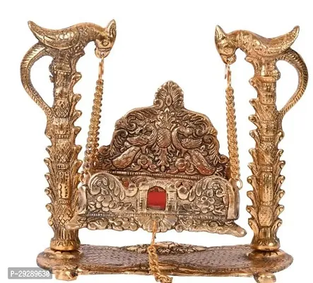 Metal Handicrafted Laddu Gopal Pooja Jhula |  Krishna |  Kanhaiya Paalna |  Swing | For Temple  | Home | Janmashtami Krishna Jhula ( Pack Of 1 )-thumb2