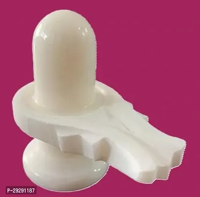 Marble Shiv Shivling White Shivling Pooja Mandir Pooja Ghar Shvling Idol Shivling Decorative Home Decor Gifting Items Also-thumb0