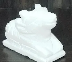 Marble shivling Stone for Pooja for Home White Marble-thumb1