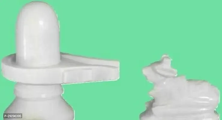 Pack Of 1 /White Nandi White Shivling Combo /Set Of /Nandi With Shiving /White Nandi /White Shivling /Idol Nandi With Shivling /Pooja Home Decorative /Pooja Ghar-thumb0