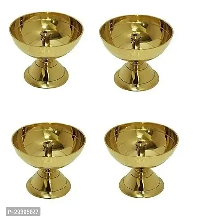 Paro Diya /Deepak /Diya /Brass Diya /Metal Diya /Indian Diya/Diwali Navratri Diya (Pack Of -04)