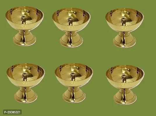 A Pure Brass Hand Crafted Akhand Diya-thumb0