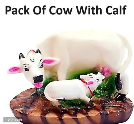 Cow and Calf for Good Luck Gift Items Marble dust Showpiece Idols and Figurines