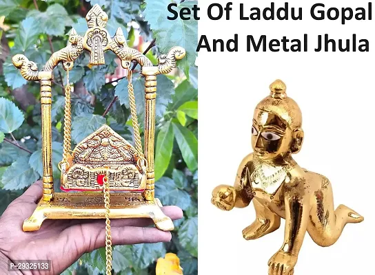 Laddu Gopal /Metal Laddu Gopal /Small Size Laddu Gopal /Combo With ./Jhula /Metal Jhula/Laddu Gopal Paalna /Home Decor /Office /Pooja Ghar