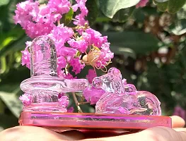 Crystal Shivling Shiva Lingam with Crystal Nandi for Pooja-thumb2