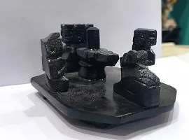 Black Marble Made Shiv Praivar Chawki for Home-thumb2