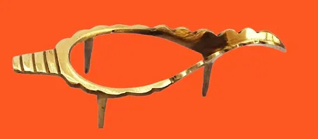 Pure Brass Pittal Shankh Stand for Pooja-thumb2