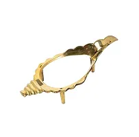 Brass Golden Color Shankh Stand-thumb2