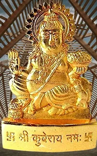 AS VENTURES  Kuber Idol/Statue/Murti for Diwali Puja Vastu Kubera Figurine Home Decor Showpiece  Gift Item-thumb2