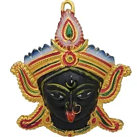 AS VENTURES Kali MATA Maa Face Mask Idol Statue Murti for Office Home Decor Wall Mount Metal Durga Evil Eye Vastu Protection Multi Color-thumb2