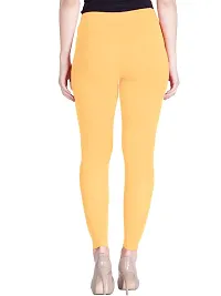 Lux Lyra Pastel Yellow Free Size Ankle Leggings-thumb2