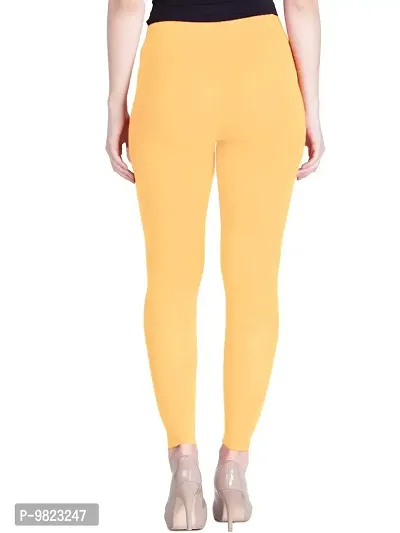 Lux Lyra Pastel Yellow Free Size Ankle Leggings-thumb3