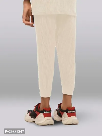 Fabulous White Cotton Solid Trousers For Girls-thumb4