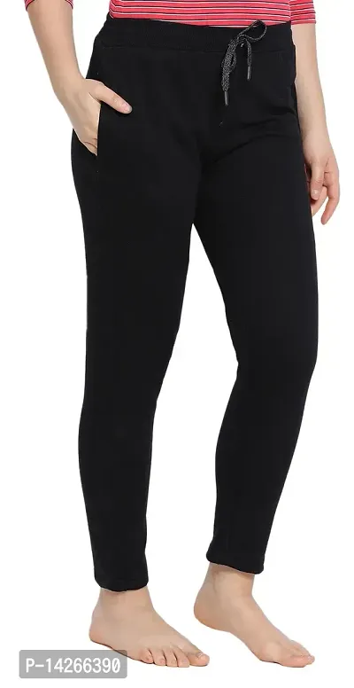 Elegant Black Cotton Blend Solid Trousers For Women-thumb4