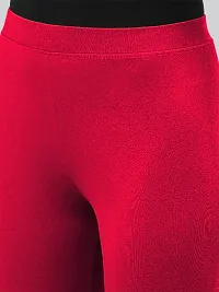 Lyra Solid Ultra Soft Fabric Megenta Premium Churidar Leggings-thumb3