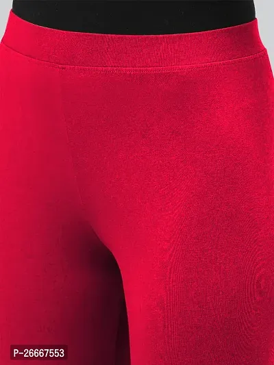 Lyra Solid Ultra Soft Fabric Megenta Premium Churidar Leggings-thumb4