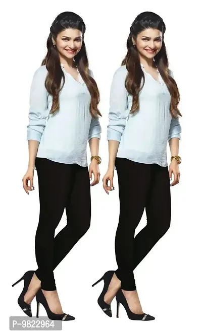 Buy Lux Lyra Women's Black Churidar Leggings Set of 2 Online In India At  Discounted Prices