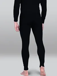 Stylish Black Cotton Solid Other Thermal Bottoms For Men-thumb1