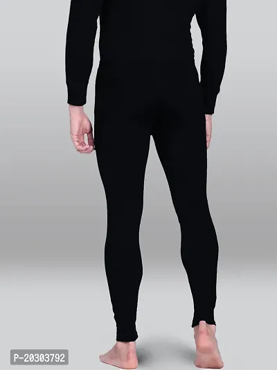Stylish Black Cotton Solid Other Thermal Bottoms For Men-thumb2