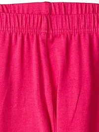 Stylish Pink Cotton Solid Leggings For Girls-thumb2