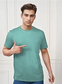 Stylish Cotton Solid Half Sleeve Round Neck Tees For Men Pack Of 2-thumb4