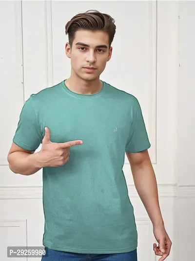 Stylish Cotton Solid Half Sleeve Round Neck Tees For Men Pack Of 2-thumb5