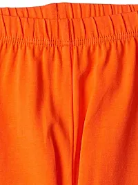 Stylish Orange Cotton Solid Leggings For Girls-thumb2