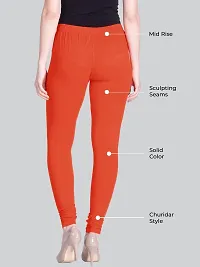 LYRA Women SQUASH ORANGE Cotton Churidar Leggings-thumb1