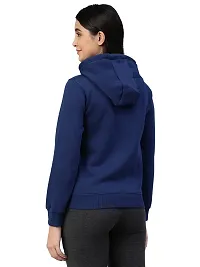 Stylish Fleece Multicoloured Long Sleeves Kangaroo Pocket Hooded Sweatshirt For Women- Pack Of 2-thumb2