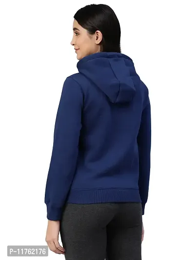 Stylish Fleece Multicoloured Long Sleeves Kangaroo Pocket Hooded Sweatshirt For Women- Pack Of 2-thumb3