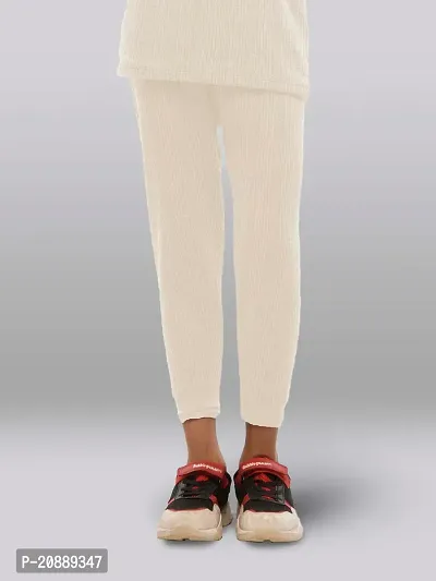 Fabulous White Cotton Solid Trousers For Girls-thumb0