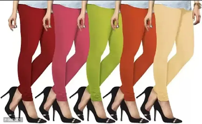 Lyra Ethnic Wear Legging (Red, Pink, Orange, Beige, Light Green, Solid)-Lyra_IC_02_14_15_17_18_5PC